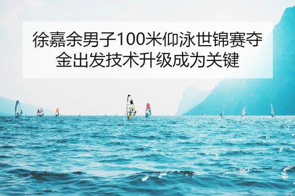 徐嘉余男子100米仰泳世锦赛夺金出发技术升级成为关键
